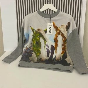 Molo
Girl's Maxi Horse Print Sweatshirt, Size 3-14
Color: Gray
